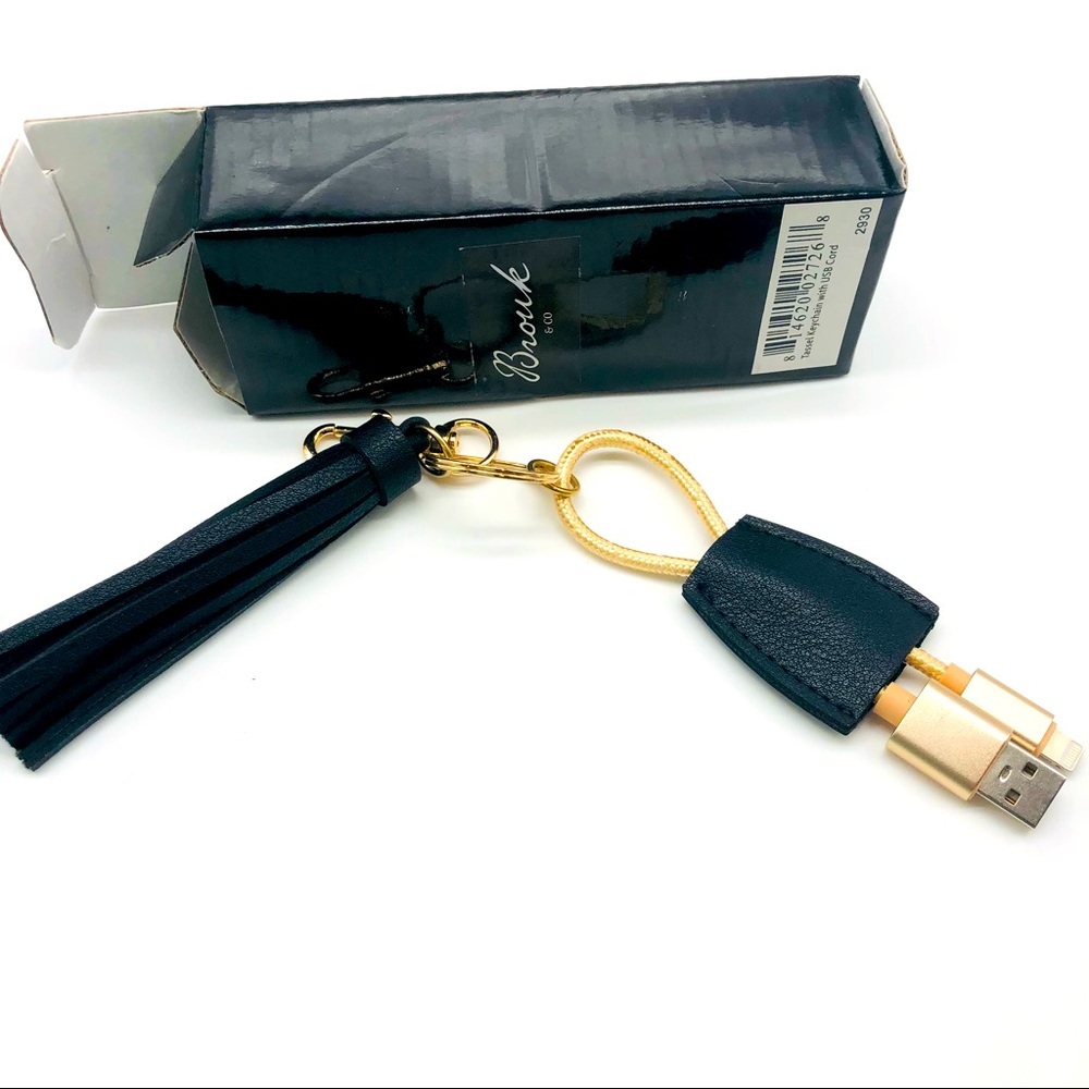 Black USB Tassel Keychain